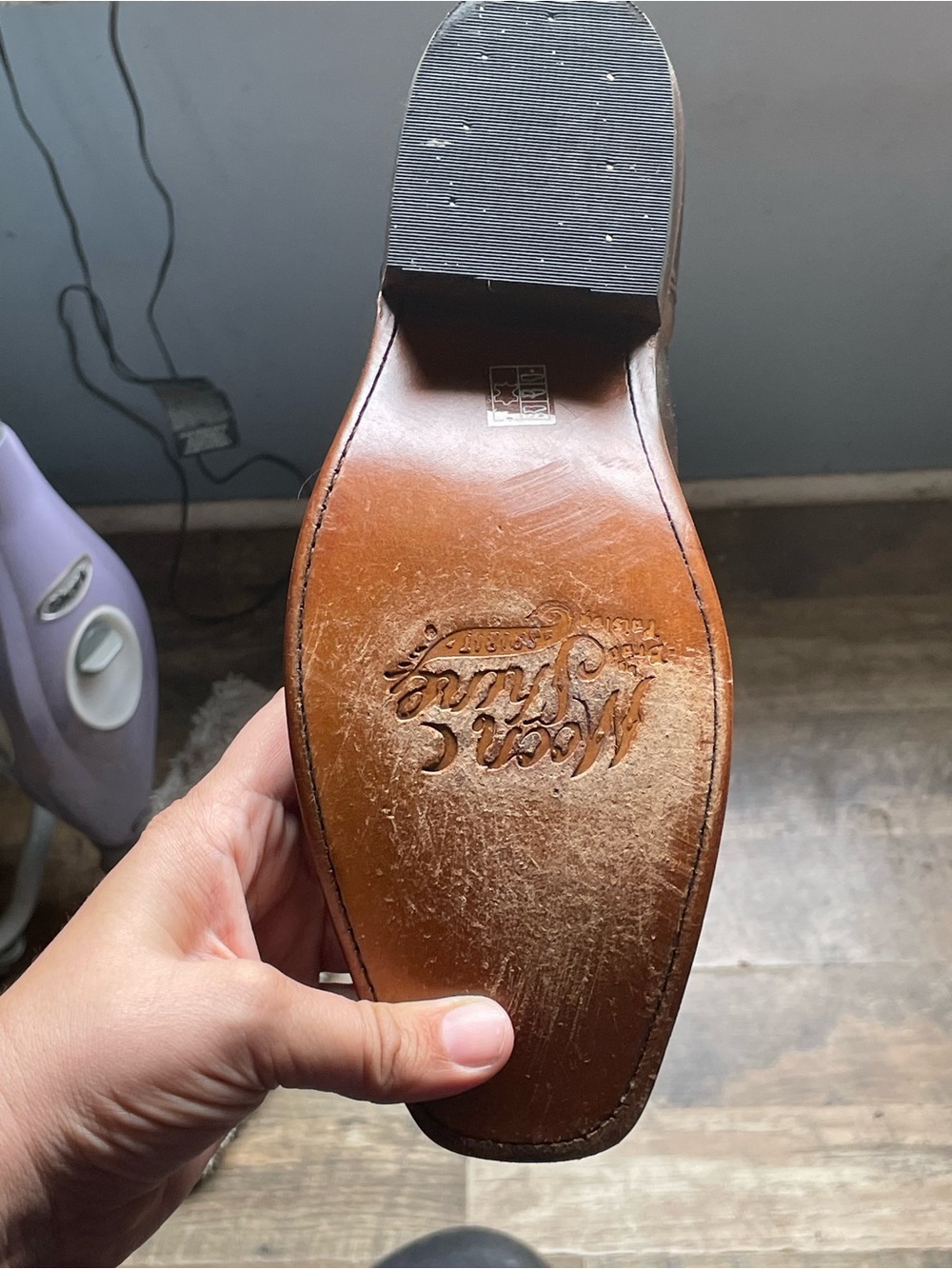 Men's Brown Leather Cowboy Boots - (Brand Unspecified)